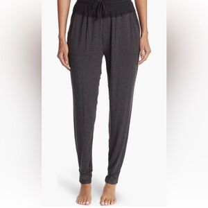 Tommy John Lounge Women's Color Block Joggers sz M Black Heather Gray - NWT